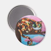 Magnet de chat Cheshire (Recto/Verso)