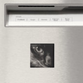 Magnet de chat de beauté noire (In Situ (Lave-vaisselle))