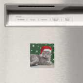 Magnet de chat de Noël (In Situ (Lave-vaisselle))