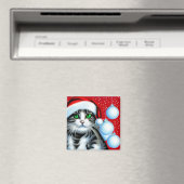 Magnet de chat de Noël (In Situ (Lave-vaisselle))