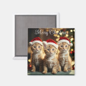 Magnet de chat de Noël (Recto/Verso)