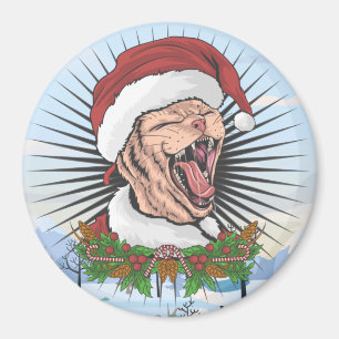 Magnet de chat de Noël