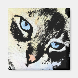 Magnet de chat d'encre