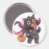 Magnet de chat d'Halloween mignon (Recto/Verso)
