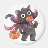Magnet de chat d'Halloween mignon (Devant)