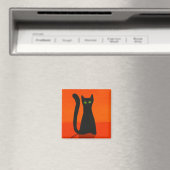 Magnet de chat noir (In Situ (Lave-vaisselle))