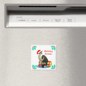 Magnet de chat Tabby de Noël (In Situ (Lave-vaisselle))