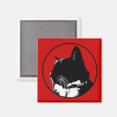 Magnet de chat Tuxedo (Recto/Verso)