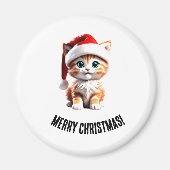 Magnet de chaton de Noël mignon (Devant)