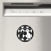 Magnet de chats de presse noir et blanc (In Situ (Lave-vaisselle))