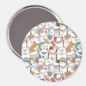 Magnet de chats mignons (Recto/Verso)