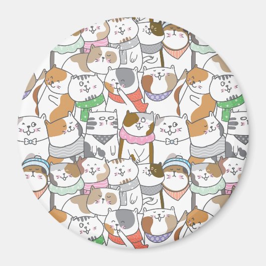 Magnet de chats mignons (Devant)