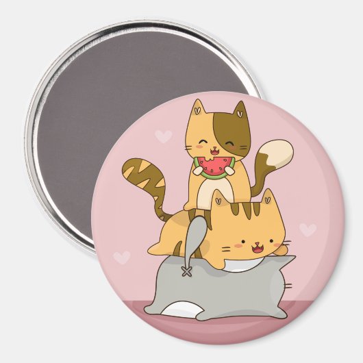 Magnet de chats mignons (Recto/Verso)