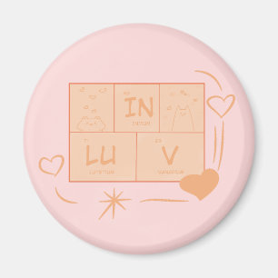 Magnet de chats mignons "In LuV"