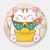 Magnet de chats très chanceux