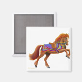 Magnet de Cheval de Cirque coloré (Recto/Verso)
