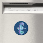 Magnet de Cheval de Mer Bleue (In Situ (Lave-vaisselle))