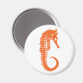 Magnet de cheval de mer orange (Recto/Verso)