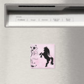 Magnet de chevaux et de fleurs d'élevage personnal (In Situ (Lave-vaisselle))