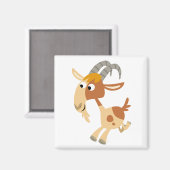 Magnet de chèvre mignon en caricature (Recto/Verso)