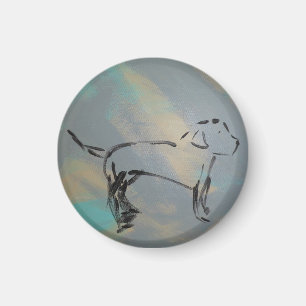 Magnet de chien circulaire