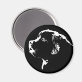 Magnet de chien frigo de Terre-Neuve / cadeau (Recto/Verso)