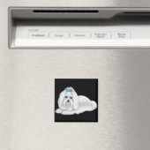 Magnet de chien maltais (In Situ (Lave-vaisselle))