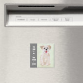 Magnet de chien Morkie avec texte (In Situ (Lave-vaisselle))