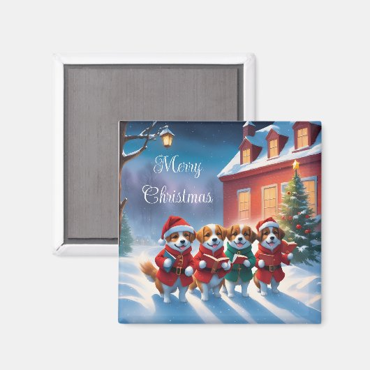 Magnet de chiens de vacances (Recto/Verso)