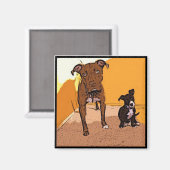 Magnet de chiens mignons (Recto/Verso)