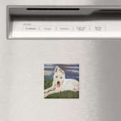 Magnet de chiot allemand blanc (In Situ (Lave-vaisselle))