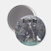 Magnet de chute d'eau de la baie Glacier (Recto/Verso)