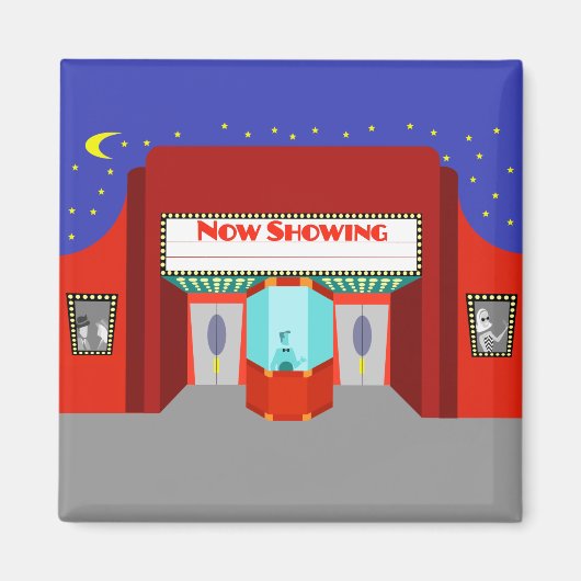 Magnet de cinéma rétro (Devant)