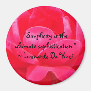 Magnet de citation Leonardo Da Vinci