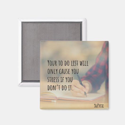 Magnet de citation mignon du protastinateur (Recto/Verso)