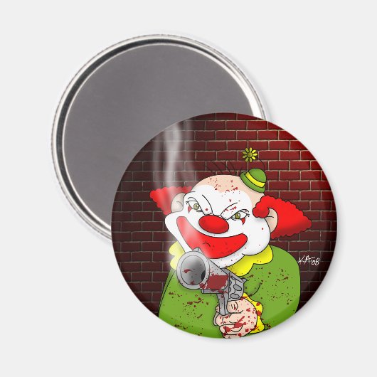 Magnet de clown tueur (Recto/Verso)