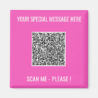 Magnet de code QR avec texte personnalisé - Choisi