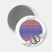 Magnet de Coeurs Diamants Noir & Blanc (Recto/Verso)