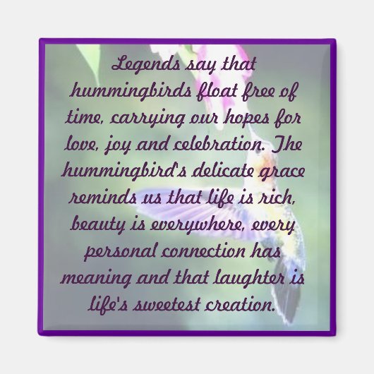 Magnet de colibris (Devant)