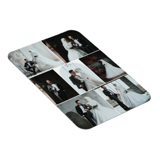 Magnet de collection Mariage personnalisé de 7 pho (Côté Droit)