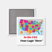 Magnet de conception de carte USA (Recto/Verso)
