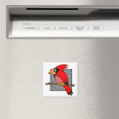 MAGNET DE CONCEPTION D'OISEAUX CARDINAUX (In Situ (Lave-vaisselle))
