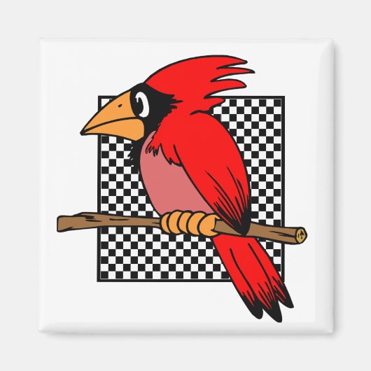 MAGNET DE CONCEPTION D'OISEAUX CARDINAUX (Devant)