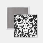 Magnet de conception tribale africaine (Recto/Verso)