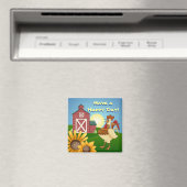 Magnet de coq de tournesol de ferme (In Situ (Lave-vaisselle))