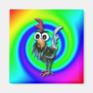 Magnet de coq sauvage et fou