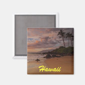 Magnet de coucher de soleil de Maui (Recto/Verso)