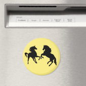 Magnet de couple de chevaux - Votre couleur - Text (In Situ (Lave-vaisselle))