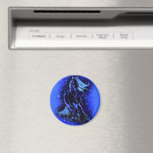 Magnet De Course À Cheval À Bleu Starry Nuit (In Situ (Lave-vaisselle))