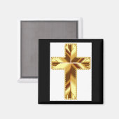 MAGNET DE CROIX SAINTE EN OR (Recto/Verso)